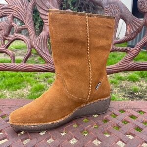 NWT Luxury Brilliant Brand Suede Leather Faux Fur Waterproof Outdoor Boots